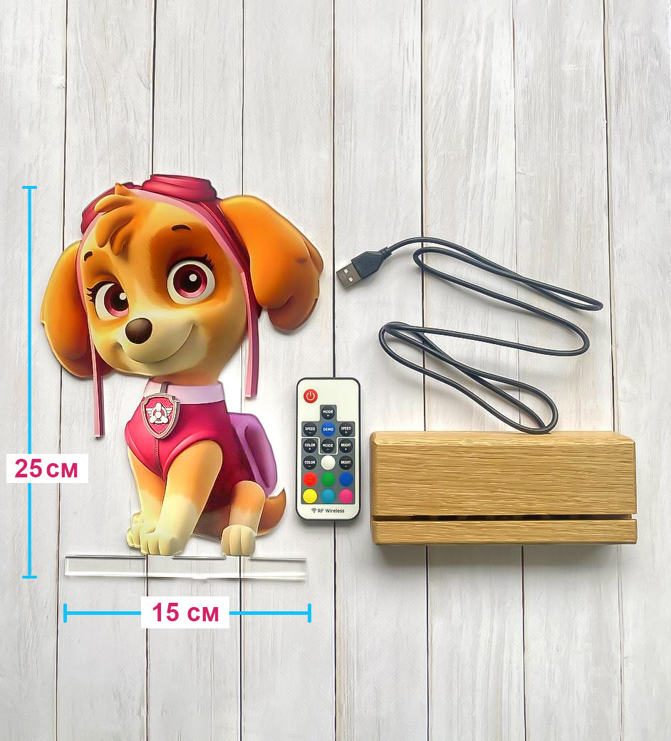 Дитячий нічник Щенячий патруль. Скай - Зображення 8