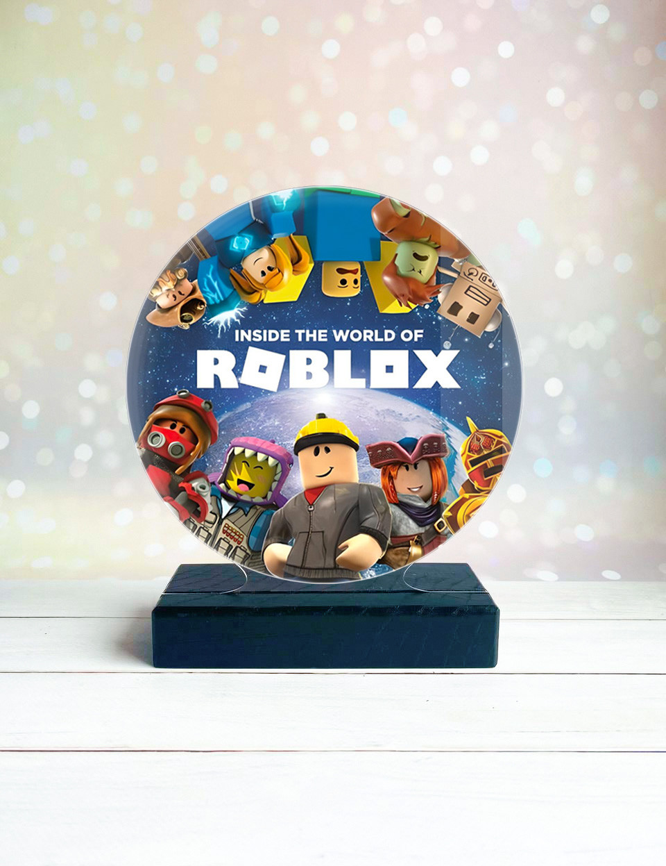 Дитячий нічник Роблокс Roblox на чорній основі (дизайн 28.5)