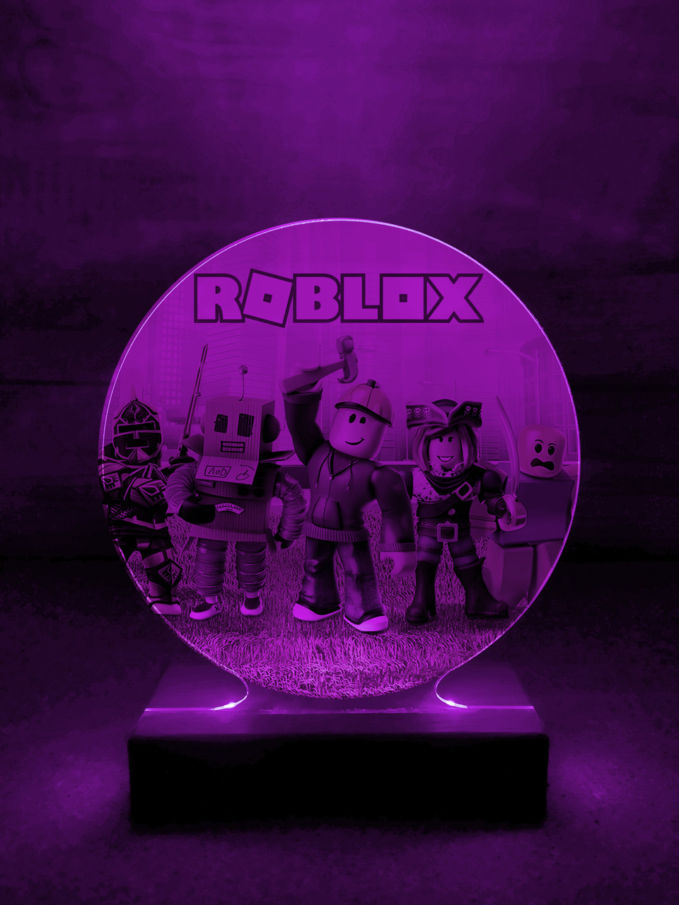 Дитячий нічник Роблокс Roblox на чорній підставці (дизайн 28.2) - Зображення 5
