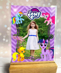 Дитяча фотографія у рамці Little Pony на дерев'яній підставці (дизайн 005)