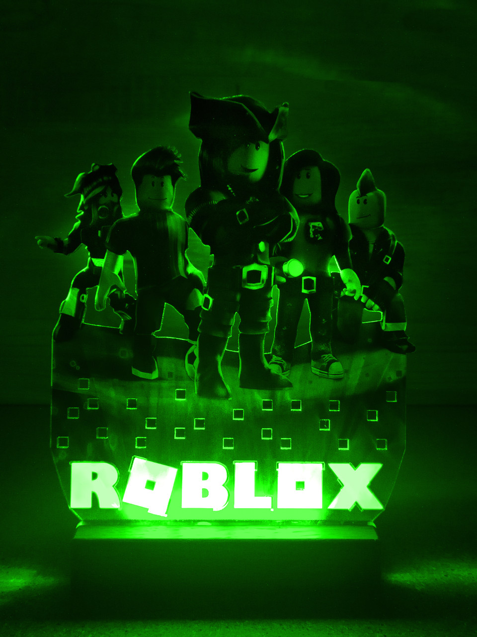 ВАВ! Дитячий нічник-світильник Роблокс Roblox з налаштуванням підсвітки (дизайн 25, чорна підставка) - Зображення 5