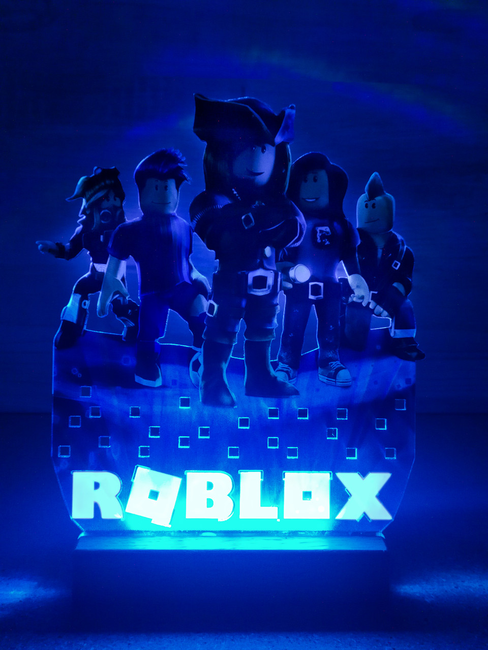 ВАВ! Дитячий нічник-світильник Роблокс Roblox з налаштуванням підсвітки (дизайн 25, чорна підставка) - Зображення 3