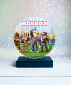 Дитячий нічник Роблокс Roblox на чорній підставці (дизайн 28.2)