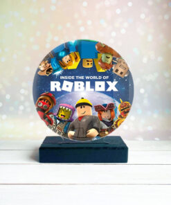 Дитячий нічник Роблокс Roblox на чорній основі (дизайн 28.5)