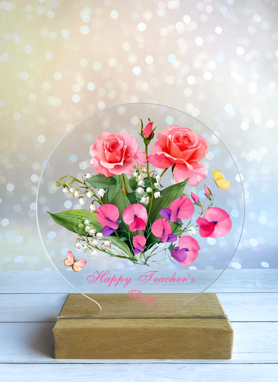 Нічник подарунок до Дня вчителя Happy Teacher's Day (принт 20) - Зображення 6
