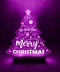 Новорічний нічник Ялинка Merry Christmas (дизайн 36.2)