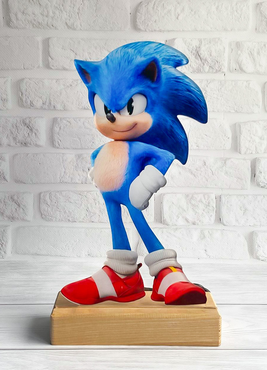 Дитячий нічник Їжак Сонік Sonic на світлій підставці