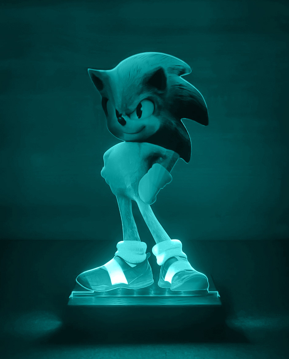 Дитячий нічник Їжак Сонік Sonic на світлій підставці - Зображення 3