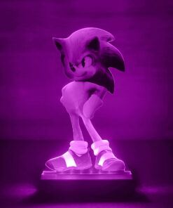 Alternative view of Дитячий нічник Їжак Сонік Sonic на чорній підставці