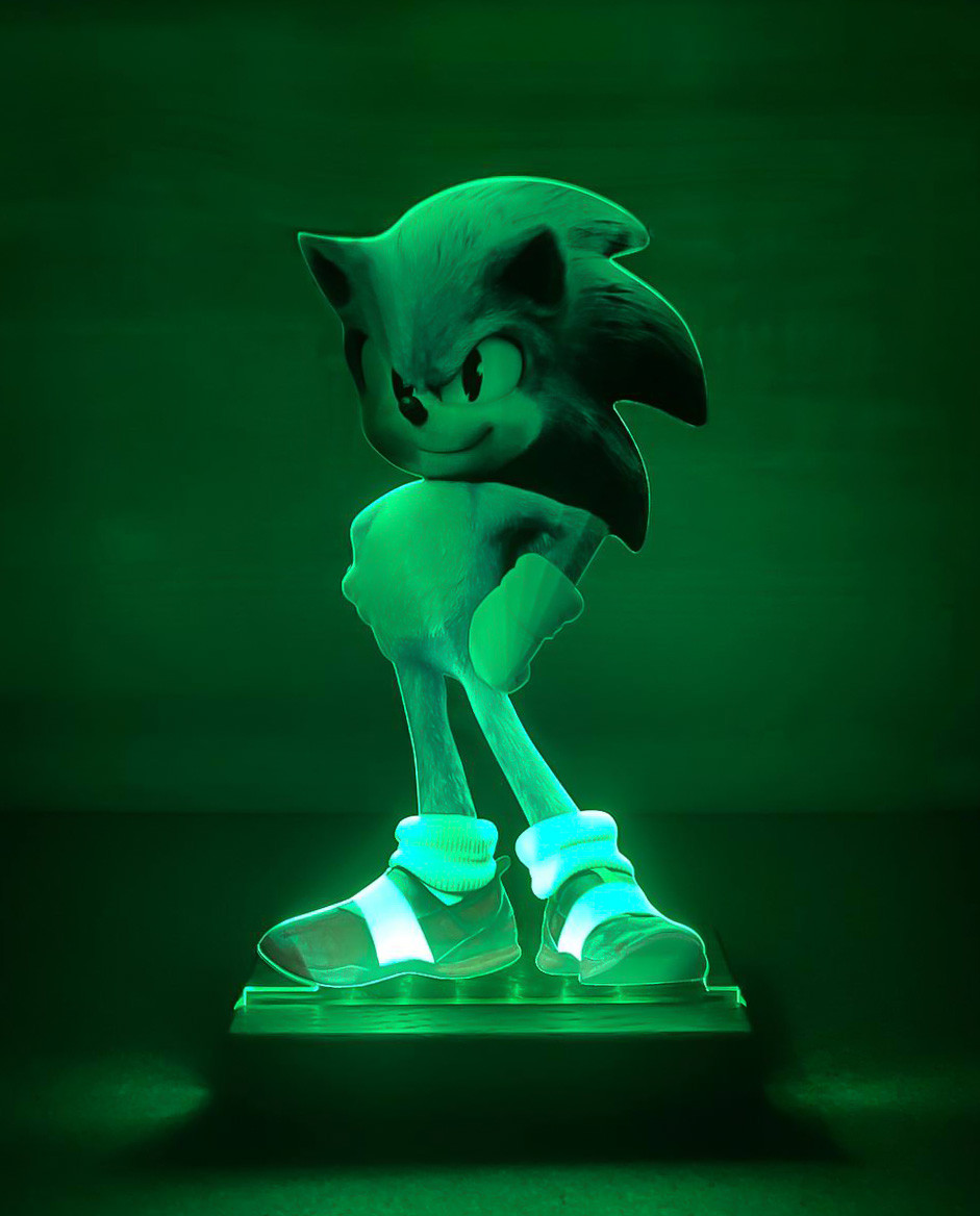 Дитячий нічник Їжак Сонік Sonic на світлій підставці - Зображення 5