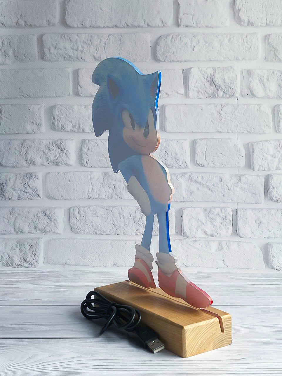 Дитячий нічник Їжак Сонік Sonic на світлій підставці - Зображення 9