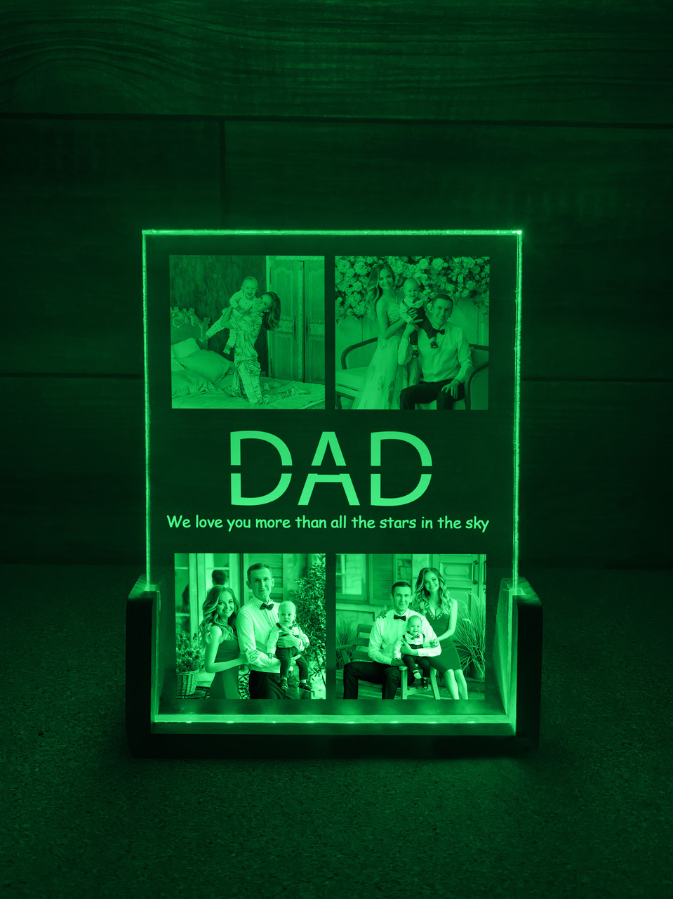 Нічник на 4 фото Тато (DAD) - Зображення 4