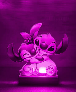 Alternative view of Дитячий нічник Стіч і Ангел/ Stitch and Angel на світлій підставці