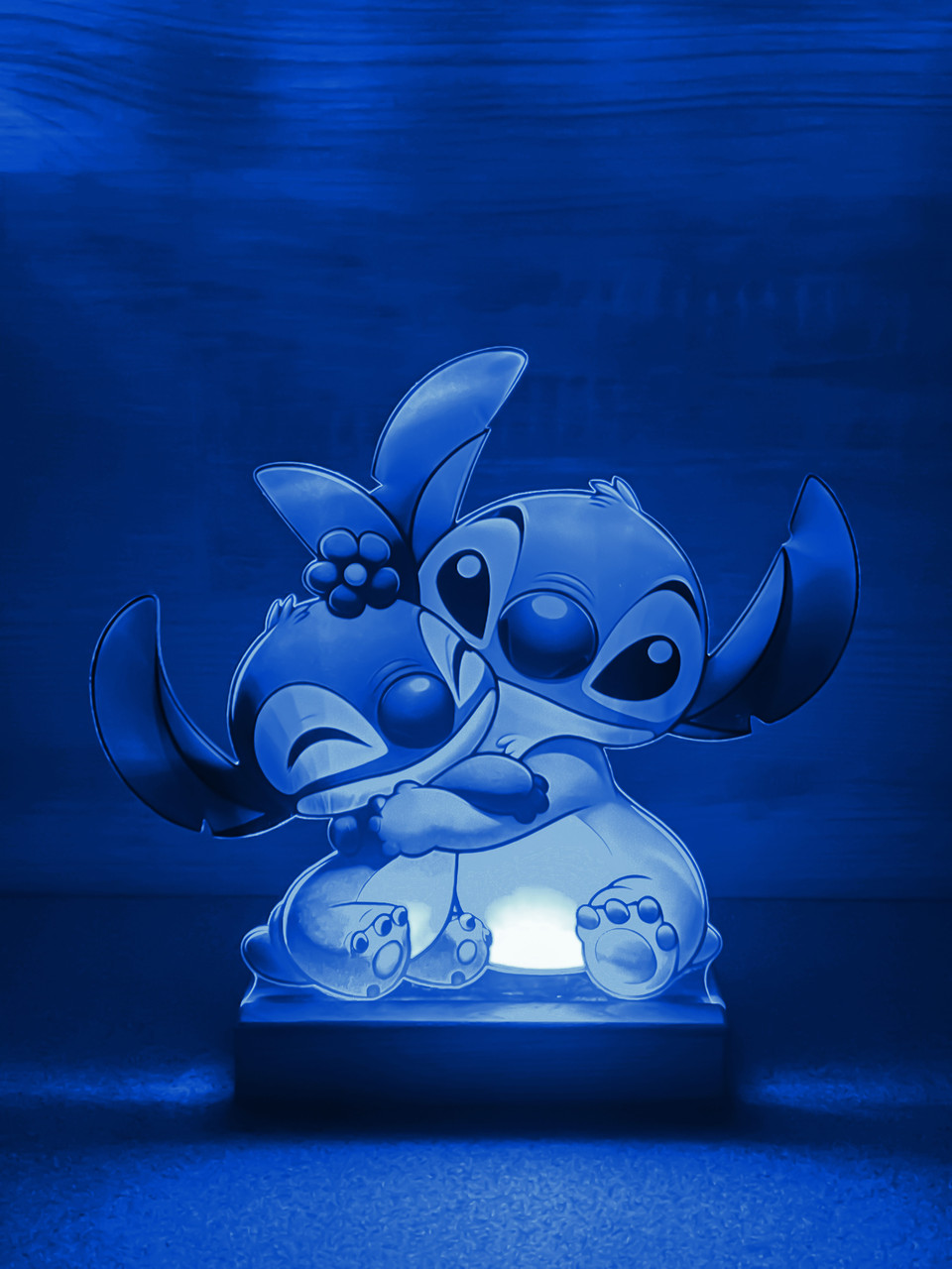 Дитячий нічник Стіч і Ангел/ Stitch and Angel на світлій підставці - Зображення 4
