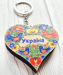 Alternative view of Брелок сердечко Україна (принт b_004)