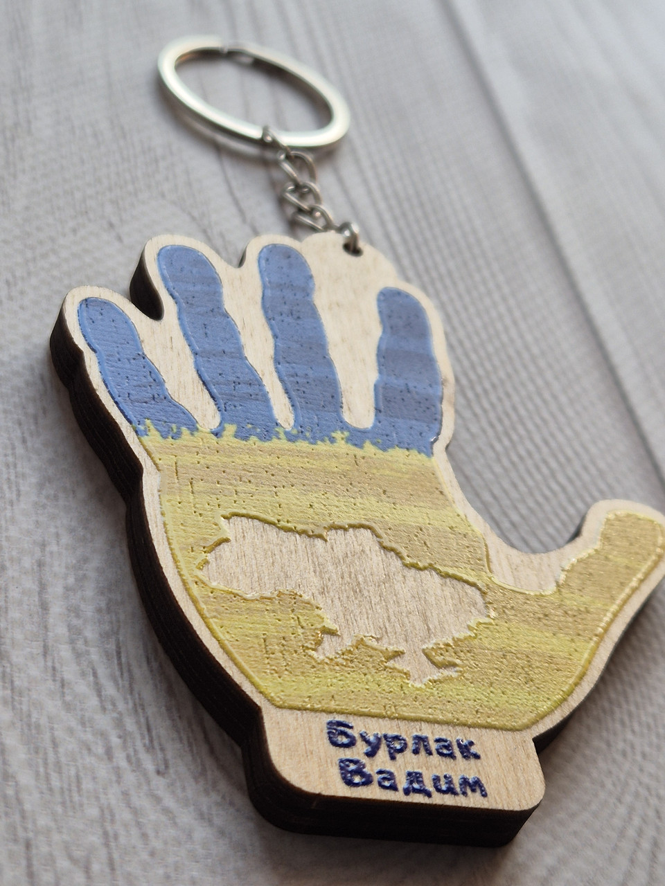 Брелок іменний Рука Україна (принт b_008) - Зображення 3