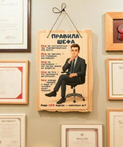 Alternative view of Подарунковий постер табличка Правила шефа 20х28 см
