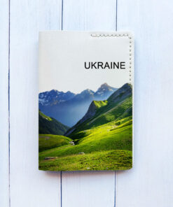 Шкіряна обкладинка на паспорт книжку Біла молочна (принт 409)