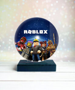 Дитячий нічник Роблокс Roblox на чорній підставці (дизайн 28.4)